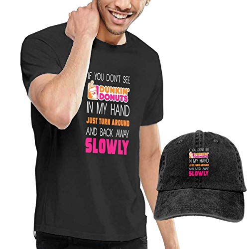 HKGJG Dunkin-DOUNUTS - Camiseta de béisbol para Hombre, Color Negro Negro M