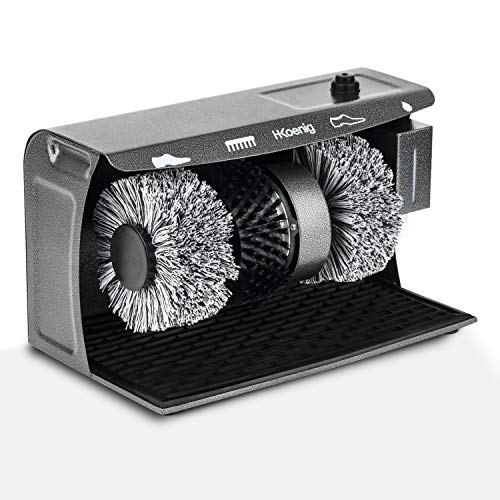 H.Koenig Lustrador de Zapatos Eléctrico, 3 en 1, Pulidor, Dispensador de Cera, 120 W, Negro U600, plástico, Gris Anthracite H.Koenig Lustrador de Zapatos Eléctrico, 3 en 1, Pulidor, Dispensador de Cera, 120 W, Negro U600, plástico, Gris Anthracite