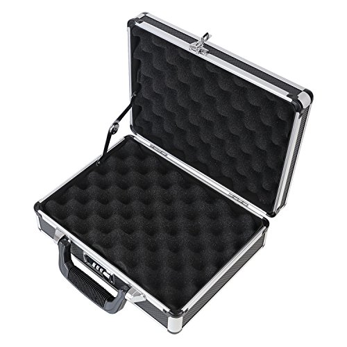 HMF 14401-02 Maleta de Aluminio para Pistolas con Cerradura de Combinación | 31 x 26 x 11 cm | Negro HMF 14401-02 Maleta de Aluminio para Pistolas con Cerradura de Combinación | 31 x 26 x 11 cm | Negro