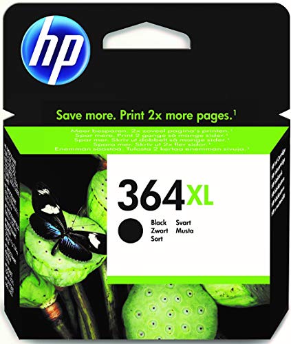 HP 364XL CN684EE Negro, Cartucho de Tinta de Alta Capacidad Original, de 550 páginas, para impresoras HP Photosmart serie C5300, C6300, B210, B110 y Deskjet serie 3520