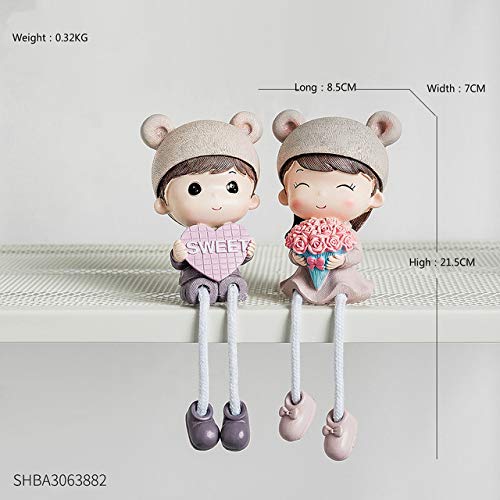 HUANLEGOU Figurilla Esculturas Regalo 2 Unids/Lote Muñecas Colgantes De Resina Adornos De Decoración del Hogar Accesorios De Decoración del Hogar Muebles para Piernas Colgantes, Muñeca De P HUANLEGOU Figurilla Esculturas Regalo 2 Unids/Lote Muñecas Colgantes De Resina Adornos De Decoración del Hogar Accesorios De Decoración del Hogar Muebles para Piernas Colgantes, Muñeca De P