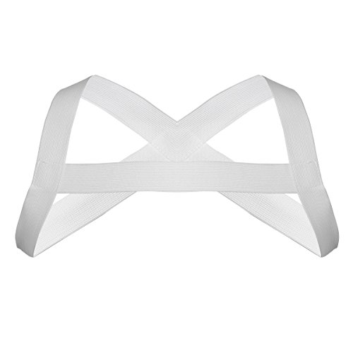 iiniim Cosplay Disfraz Traje de Arnés Correa Cruzada Cinturón Elástico Hombre Chico Ropa Interior Hombre Lencería Erótica Hebillas de Cuerpo Top Abierto Blanco One Size iiniim Cosplay Disfraz Traje de Arnés Correa Cruzada Cinturón Elástico Hombre Chico Ropa Interior Hombre Lencería Erótica Hebillas de Cuerpo Top Abierto Blanco One Size
