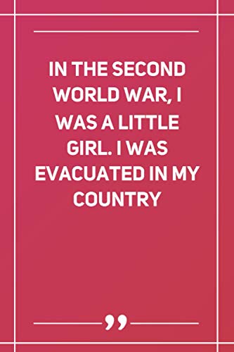 In The Second World War, I Was A Little Girl. I Was Evacuated In My Country: Wide Ruled Lined Paper Notebook | Gradient Color - 6 x 9 Inches (Soft Glossy Cover)
