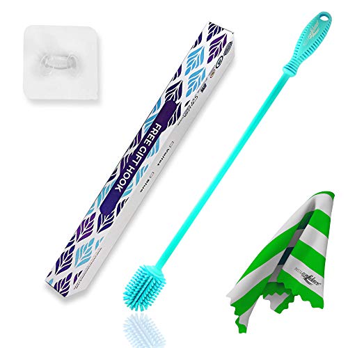 INSTAconfidence 2021 Limpia Botellas de Silicona XXL (Verde Agua Marina) Sin BPA Antibacterias Cepillo Limpia Biberones Limpieza Hogar Jarron Cachimba Camping INSTAconfidence 2021 Limpia Botellas de Silicona XXL (Verde Agua Marina) Sin BPA Antibacterias Cepillo Limpia Biberones Limpieza Hogar Jarron Cachimba Camping
