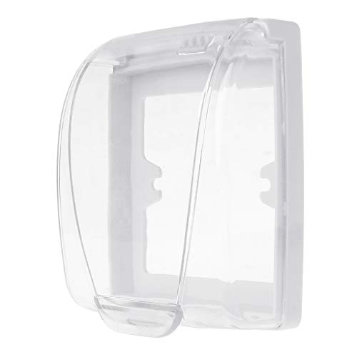 Interruptor de Pared de Plástico Impermeable de la Cubierta de la Caja de Luz de Pared Panel de Enchufe Timbre Flip Tapa Transparente Baño Cocina Accesorios