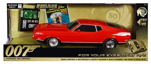 James Bond 62063 - 1971 Ford Mustang Mach, Coche por Control Remoto (con Luces y Sonido, 32 cm, Diamantes para la eternidad) - 50th Anniversary 1971 Ford Mustang Mach radiocontrol