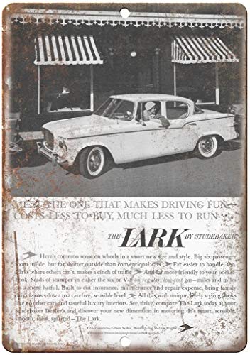 JOHUA Studebaker Lark - Cartel de metal para coche, diseño vintage