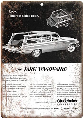 JOHUA Studebaker Lark Wagonaire - Cartel de metal con texto en inglés "Auto Letra"