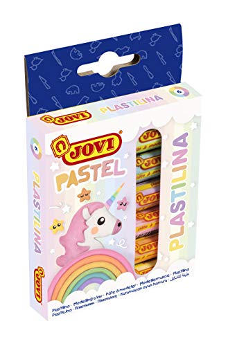 Jovi- Pastilla Plastilina Pastel, Color, 50 gramos (90/6P)