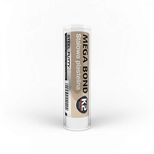 K2 Mega Bond, Masilla de Acero, bicomponente, Ideal para restauración de Piezas metálicas, Hierro, Acero, Tubo de 60 g K2 Mega Bond, Masilla de Acero, bicomponente, Ideal para restauración de Piezas metálicas, Hierro, Acero, Tubo de 60 g