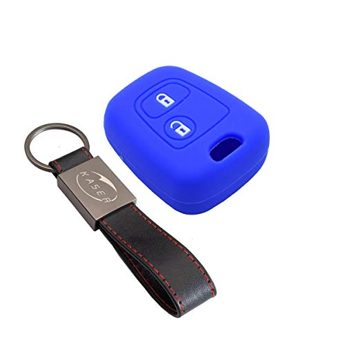 kaser Funda Silicona para Llave Peugeot Citroen – Carcasa Llaveros para Coche Peugeot 207 307 406 407 Citroen C1 C2 C3 Cover Case Protección Mando Distancia Auto (Azul) kaser Funda Silicona para Llave Peugeot Citroen – Carcasa Llaveros para Coche Peugeot 207 307 406 407 Citroen C1 C2 C3 Cover Case Protección Mando Distancia Auto (Azul)