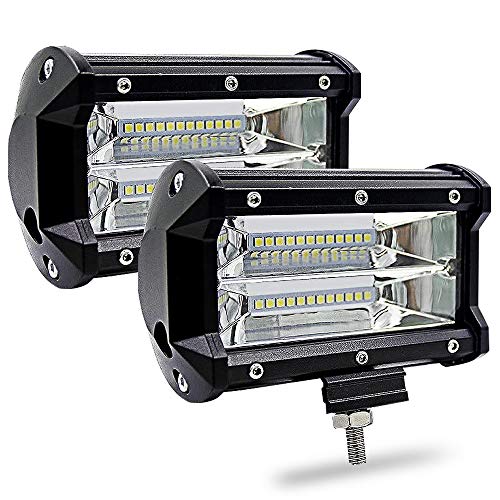 KaTu 5 Inch 72W LED Light Bar Spot Beam 10800LLM Off Road Faros antiniebla LED Lámpara de Trabajo de conducción para camioneta 12V 24V Coche Luces de conducción Diurna Impermeable 2-Pack