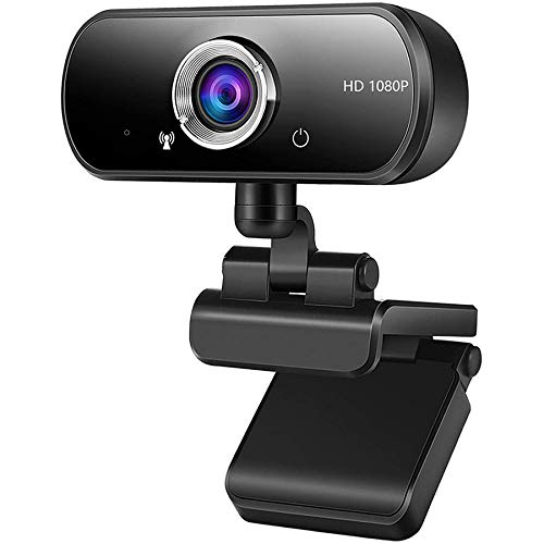 Kdely Webcam PC Full HD 1080P con Micrófono Estéreo, USB Cámara Web Portátil con Cubierta de Privacidad Plug & Play para Video Chat y Grabación Compatible con Windows/Mac/Skype/FaceTime/Youtube/Zoom