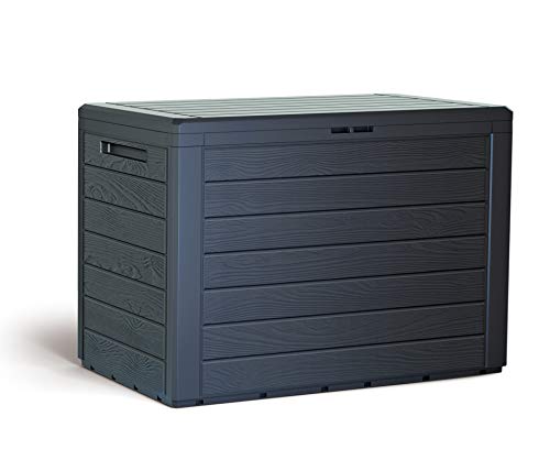 KG KitGarden - Arcón Multiusos de Exterior, Capacidad 190L, color Marrón, 78x44x55cm KG KitGarden - Arcón Multiusos de Exterior, Capacidad 190L, color Marrón, 78x44x55cm