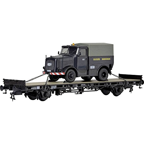 Kibri 26270 - H0 vagón batea con Kaelble Tractor Fertigmodell