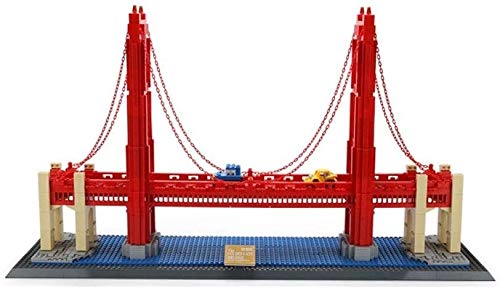 KJRJCD Pequeñas partículas Miniatura Bloques de construcción, Adulto Montado Juguetes Puente Golden Gate Building Modelo 3D Padres e Hijos Puzzle Regalos de Juguetes educativos
