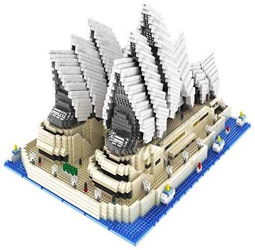 KJRJCD Pequeñas partículas Miniatura Building Blocks, Sydney Opera House Building Modelo Adulto Montado Puzzle Juguetes for niños Nano Building Blocks, Regalo