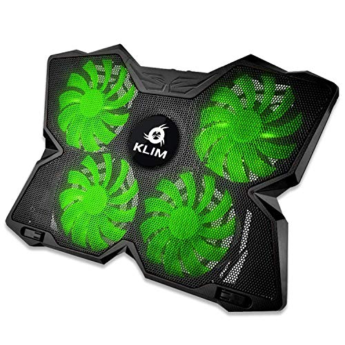 KLIM Wind + Base de refrigeración para portátil + La más Potente + Refrigerador portátil de 4 Ventiladores a 1200 RPM con Soporte + Compatible con Todos los tamaños + Verde + Nueva VERSIÓN 2020 KLIM Wind + Base de refrigeración para portátil + La más Potente + Refrigerador portátil de 4 Ventiladores a 1200 RPM con Soporte + Compatible con Todos los tamaños + Verde + Nueva VERSIÓN 2020