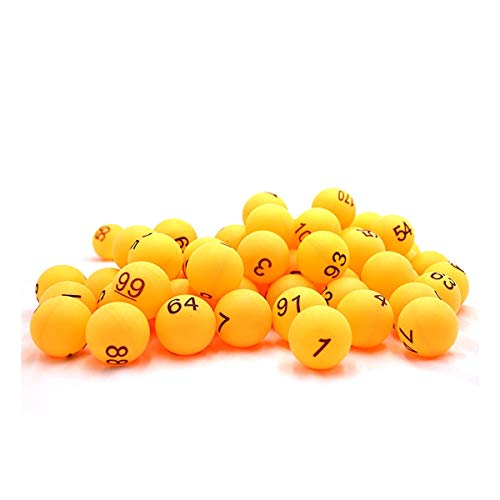 KMDSM Ping Pong, Mesa de Ping Pong Digital Lotería Número Bola Bola, 50/100 / Caja, Amarillo (Capacity : 1 box/100, Color : Yellow)