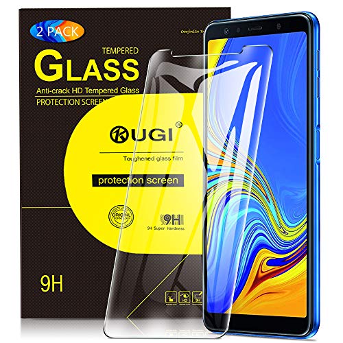 KuGi. Samsung Galaxy A7 2018 Protector de Pantalla, Samsung Galaxy A7 2018 Cristal Templado [9H Dureza] [Alta Definicion] Protector de Pantalla para Samsung Galaxy A7 2018 (Paquete de 2)