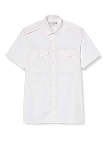 KUSTOM KIT Pilot S/S Camisa de Oficina, Blanco (White Kk133-wte-18h), 16.5 para Hombre