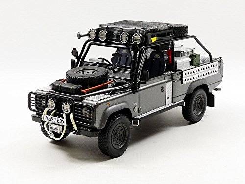 Kyosho– Land Rover Defender Lara Croft 8902TR - Coche en Miniatura (Escala 1:18), Color Gris y Blanco