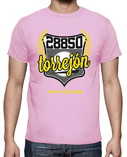 latostadora - Camiseta Hiphop Torrejón de para Hombre Rosa XL