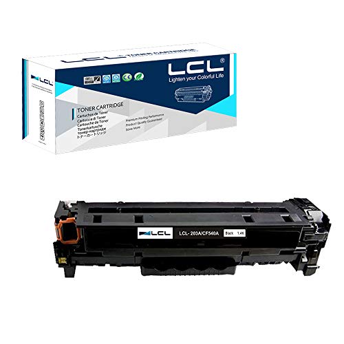 LCL Compatible Cartucho de Tóner 203A CF540A Negro Reemplazo para HP Color Laserjet Pro M254dw/254NW,Laser Jet Pro MFP M281dw/M281CDW/M281FDW/M280NW HP Color Laserjet Pro M254dn/M281fdn