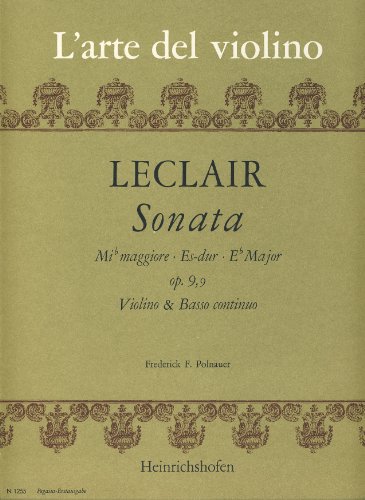 LECLAIR - Sonata Op.9 nº 9 en Mib Mayor para Violin y Piano (Polnauer)