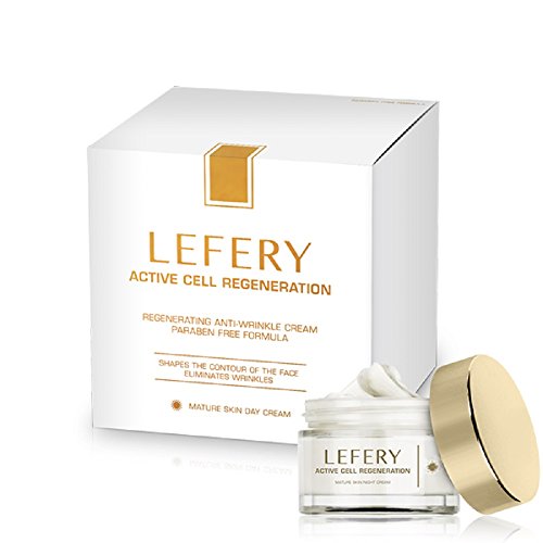 Lefery Crema de día y noche para regeneración de células activas, efecto antiarrugas, antienvejecimiento, vendedor del Reino Unido, producto genuino. (1 crema de día)