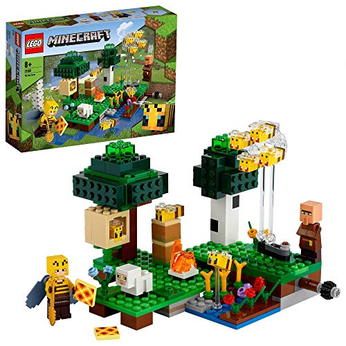 LEGO 21165 Minecraft La Granja de Abejas, Set de Construcción con Figuras de Apicultora y Oveja, Juguete para niños y niñas +8 años