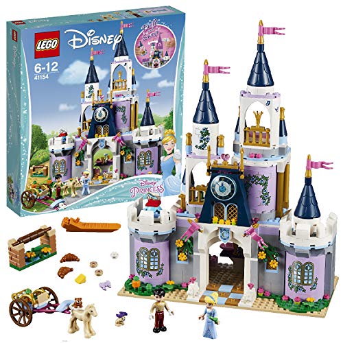 LEGO Princesas Disney - Castillo de Ensueño de Cenicienta, Juguete Creativo con Mini Muñecas y Figura de Caballo para Recrear las Escenas de la Película (41154)