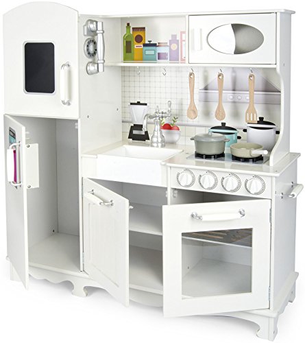 Leomark Grande Big Vintage Cocina Madera Infantil De Juguete - color Blanco - Accesorios con teléfono, nevera, Para Niños, iluminación y efectos de sonido, altura: 102 cm Leomark Grande Big Vintage Cocina Madera Infantil De Juguete - color Blanco - Accesorios con teléfono, nevera, Para Niños, iluminación y efectos de sonido, altura: 102 cm