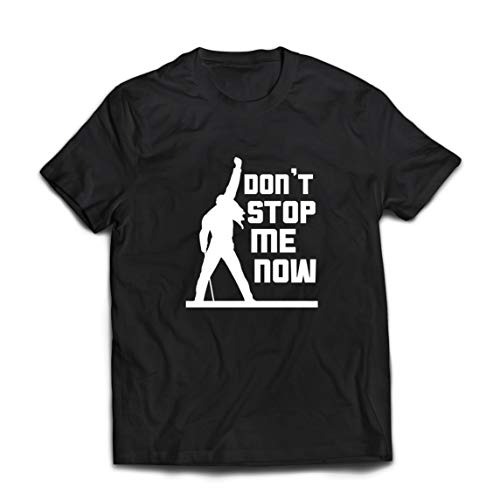 lepni.me Camisetas Hombre Don't Stop me Now! Camisas de Abanico, Regalos de músicos, Ropa de Rock (Medium Negro Multicolor)