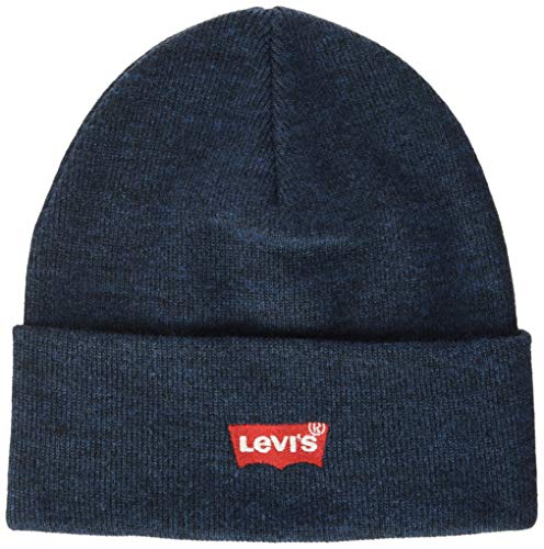LEVIS FOOTWEAR AND ACCESSORIES Red Batwing Embroidered Slouchy Beanie Gorro de punto, Azul (Navy Blue 17), Talla única (Talla del fabricante: UN) para Hombre LEVIS FOOTWEAR AND ACCESSORIES Red Batwing Embroidered Slouchy Beanie Gorro de punto, Azul (Navy Blue 17), Talla única (Talla del fabricante: UN) para Hombre