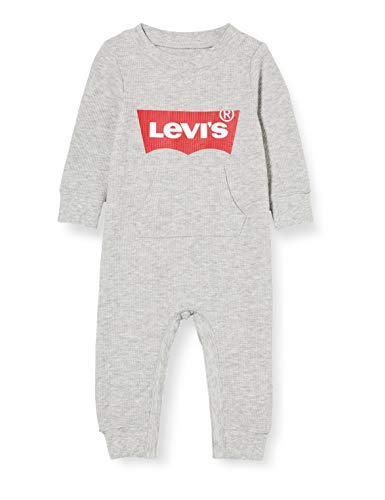 Levi's Kids Lvb Knit Coverall Camiseta sin mangas para bebés y niños pequeños Bebé-Niños Grey Heather 3 meses