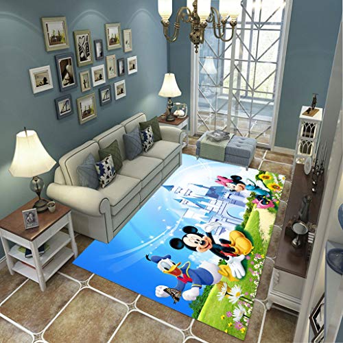 LGXINGLIyidian Casa Alfombra Dibujos Animados De Pato Donald Mickey Mouse Alfombra Suave Antideslizante De Decoración del Hogar De Impresión 3D 140X200Cm