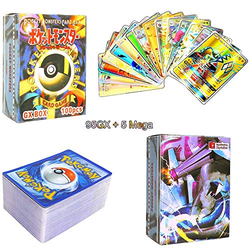 LICHENGTAI Pokemon Cartas GX, 100 Piezas Tarjetas Pokemon, Paquete De Cartas Pokemon, Pokemon Cartas Flash Cards, Juego De Cartas De Pokemon, Cromos Pokemon, Juegos Cartas Niños LICHENGTAI Pokemon Cartas GX, 100 Piezas Tarjetas Pokemon, Paquete De Cartas Pokemon, Pokemon Cartas Flash Cards, Juego De Cartas De Pokemon, Cromos Pokemon, Juegos Cartas Niños