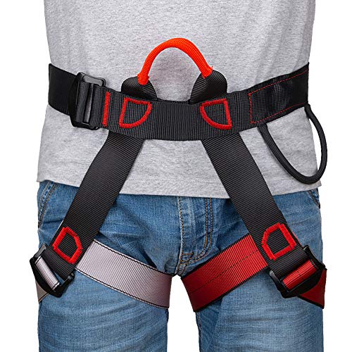 Linkax Arnés de Escalada,Cinturones de Seguridad Equipo Escalada,Ajustable Equipos Anticaídas para Alpinismo, Salvamento en Alta montaña, expedición, Escalada en Roca Linkax Arnés de Escalada,Cinturones de Seguridad Equipo Escalada,Ajustable Equipos Anticaídas para Alpinismo, Salvamento en Alta montaña, expedición, Escalada en Roca