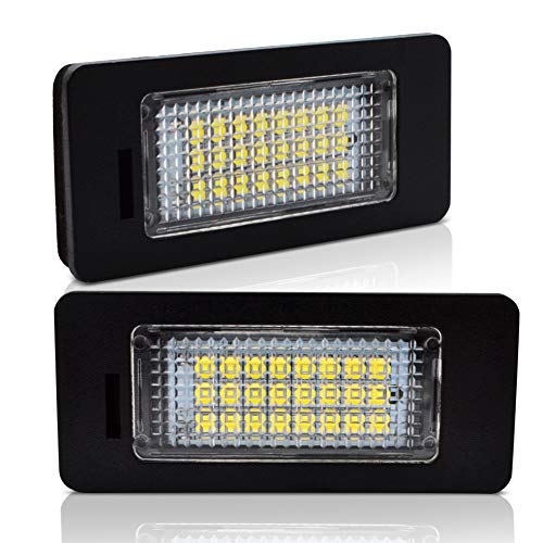 LncBoc LED Luz de la matrícula para coche Lámpara Numero plato luces Bulbos 3W 12V 24SMD con CanBus No hay error 6000K Xenón Blanco frio para Q5 A1 A4 A5 A6 A7 RS5, 2 Piezas LncBoc LED Luz de la matrícula para coche Lámpara Numero plato luces Bulbos 3W 12V 24SMD con CanBus No hay error 6000K Xenón Blanco frio para Q5 A1 A4 A5 A6 A7 RS5, 2 Piezas