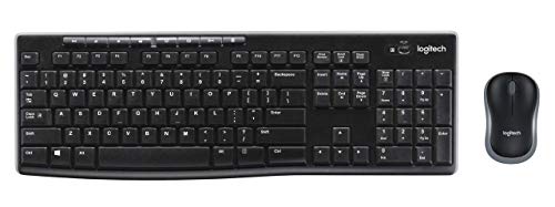 Logitech MK270 Combo Teclado y Ratón inalámbrico para Windows, Conexión 2,4 GHz, Ratón Inalámbrico Compacto, 8 Teclas de Acceso Directo, Batería 2 Años, PC/Portable, Disposición QWERTY UK, color Negro