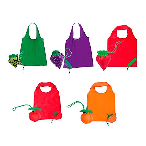 Lote 20 Bolsas de la Compra Plegables Colores Surtidos. Detalles para los Invitados, Regalos para Eventos.