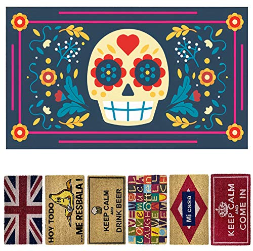 LucaHome - Felpudo de Coco Natural 70x40 con Base Antideslizante, Felpudo de Coco Divertido Calavera Corazon, Felpudo Absorbente Entrada casa, Ideal para Puerta Exterior o Pasillo LucaHome - Felpudo de Coco Natural 70x40 con Base Antideslizante, Felpudo de Coco Divertido Calavera Corazon, Felpudo Absorbente Entrada casa, Ideal para Puerta Exterior o Pasillo