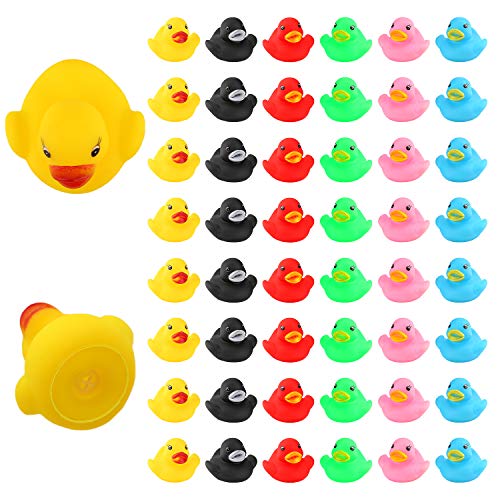 LUTER 48 Piezas Patos de Goma, Flotador y Chirrido, Pequeños Patos Coloridos, Juguetes de Bañera para Ducha / Cumpleaños / Suministros para Fiestas LUTER 48 Piezas Patos de Goma, Flotador y Chirrido, Pequeños Patos Coloridos, Juguetes de Bañera para Ducha / Cumpleaños / Suministros para Fiestas