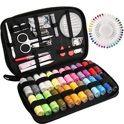 Luxebell Kit de Costura 92 De Coser Accesorios Portátil Casa De Coser Conjunto para Adulto Chicas Mini Casa Costura Caja para Viajes a Domicilio y Uso de Emergencia Luxebell Kit de Costura 92 De Coser Accesorios Portátil Casa De Coser Conjunto para Adulto Chicas Mini Casa Costura Caja para Viajes a Domicilio y Uso de Emergencia