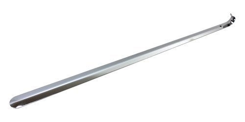 Macizo niquelado Acero Calzador - Muy Largo 70 cm (70cm) - Muy Fuerte con Orificio para Colgar Ubicado Macizo niquelado Acero Calzador - Muy Largo 70 cm (70cm) - Muy Fuerte con Orificio para Colgar Ubicado