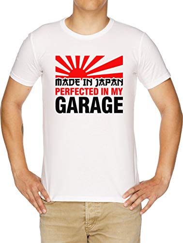 Made In Japan Perfected In My Garage Camiseta Hombre Blanco