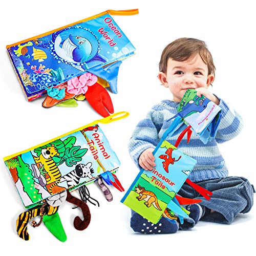 Magicfun Libros Blandos para Bebé, 3 Piezas Libros de Tela, Libro Activity bebé con Animales Colas, Juguetes Educativos Regalos para Bebé Recién Nacido Niños Magicfun Libros Blandos para Bebé, 3 Piezas Libros de Tela, Libro Activity bebé con Animales Colas, Juguetes Educativos Regalos para Bebé Recién Nacido Niños