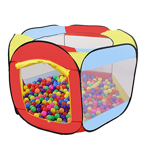 MAIKEHIGH Juego de Pelota para niños, Juego de Pelota Plegable Juego para bebé Tienda de Patio Hexágono portátil Pop Up Ball Pool Interior Casa de Juegos al Aire Libre (Bolas no Incluidas)