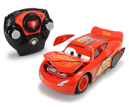 Majorette Disney Cars 3 – Coche teledirigido Mcqueen – Función Crash y Turbo – Escala 1/24 – 213084018